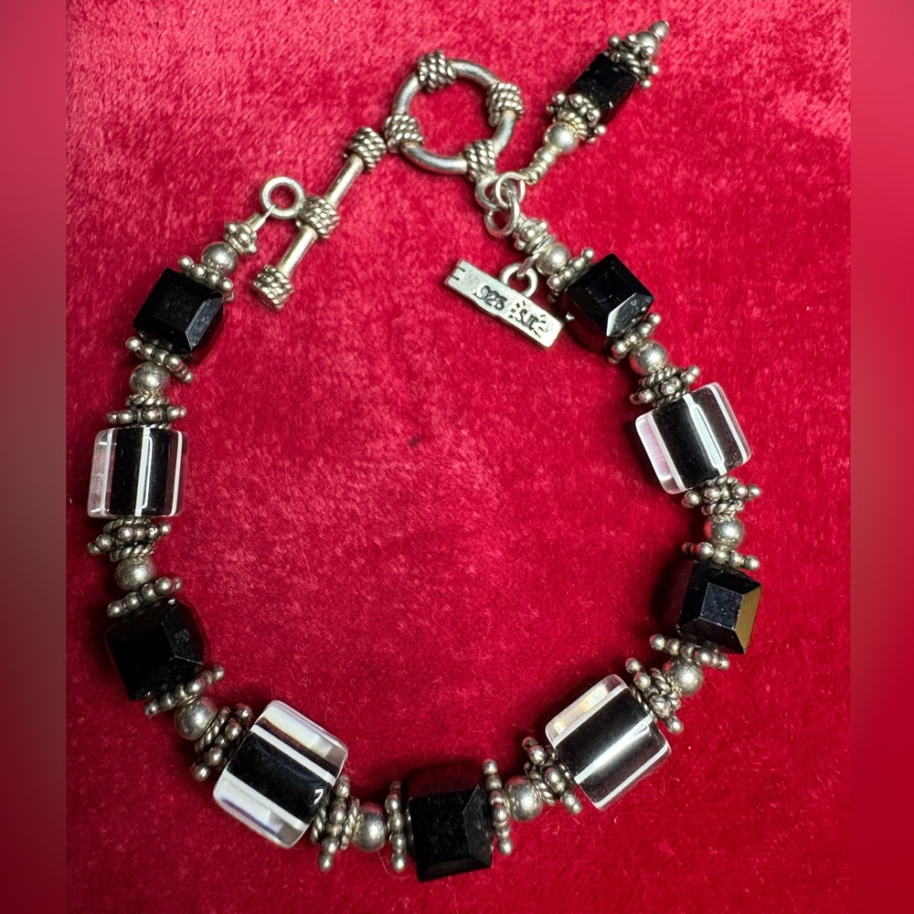😎🌺Bracelet SILPADA 925 Sterling Silver Lampwork Beads